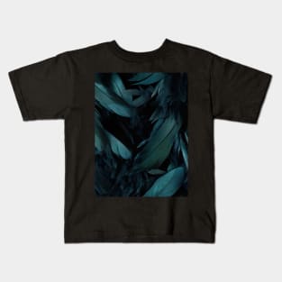 Whispers of Blue Feathers Kids T-Shirt